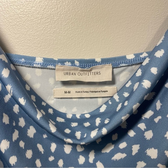 Urban Outfitters Ruby Cowl Neck Powder Blue White Tank Medium - Picture 4 of 5